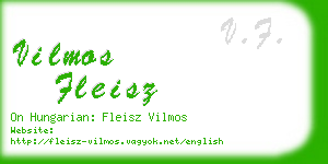 vilmos fleisz business card